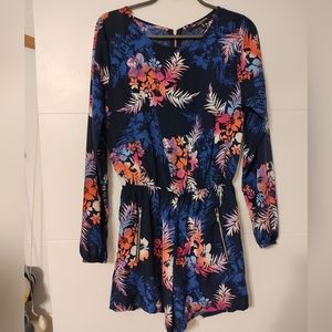Floral Long Sleeve Romper size Medium